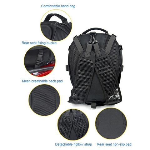 Image of Multi-functional waterproof motorcycle tail bag