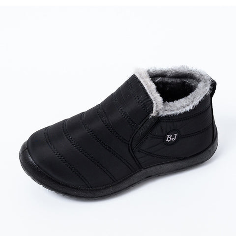 Image of Winter Female Slip On Flat Casual Shoes Waterproof