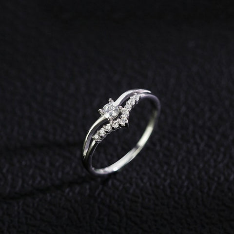 Image of Cubic Zircon Engagement Classic Ring