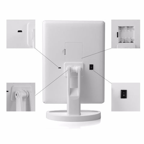 Image of Foldable Triple-Panel LED Makeup Mirror