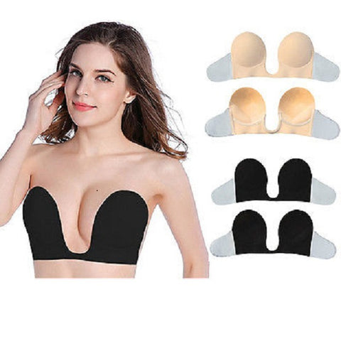Image of Invisible Backless Adhesive Push Up Bra