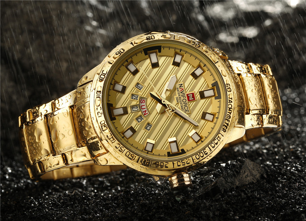 NAVIFORCE®™ LUXURY Golden Watch