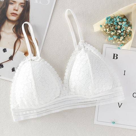 Image of Sexy Deep V Lace Bra Wireless