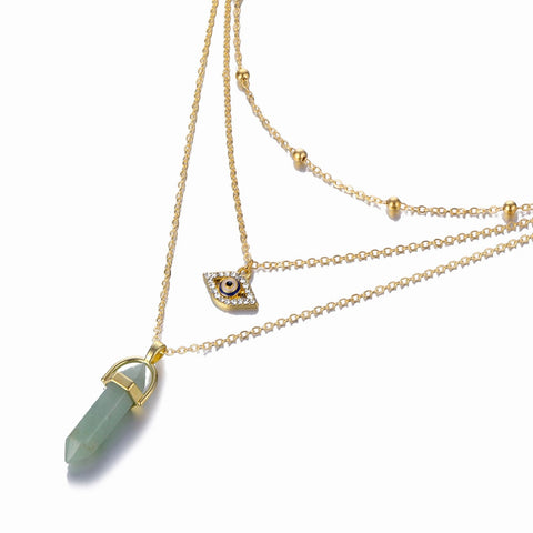 Image of Hexagonal Column Quartz Necklaces Pendant