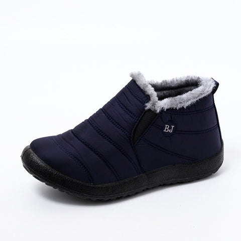 Image of Winter Female Slip On Flat Casual Shoes Waterproof