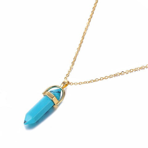 Image of Hexagonal Column Quartz Necklaces Pendant