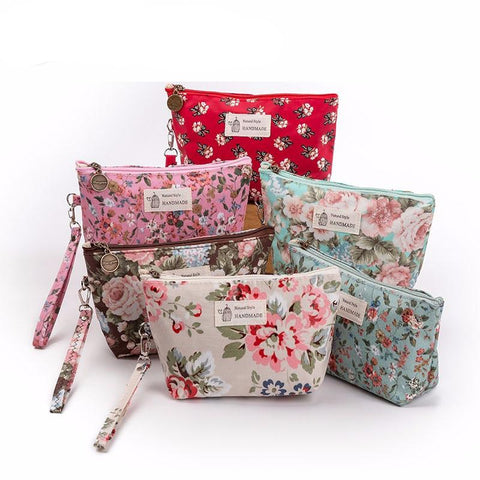 Image of Vintage Floral Cosmetic Bag