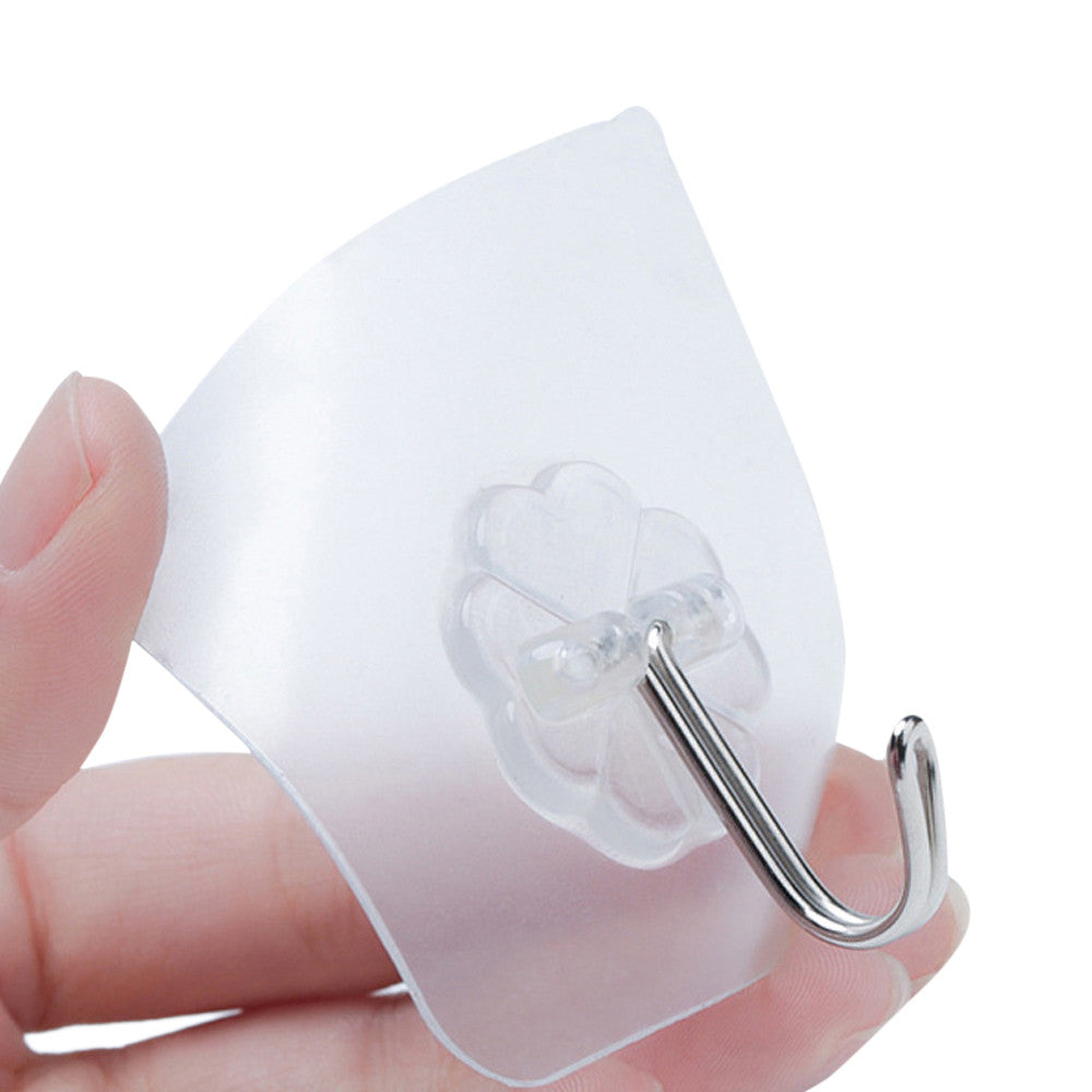 (8 Pack) Transparent Super Suction Wall Hooks