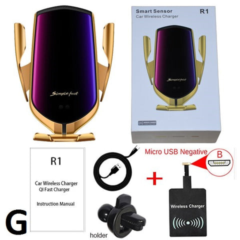 Image of 360 Rotation QI Silicone Pad Wireless Fast Car Charger Wireless Car Phone Holder