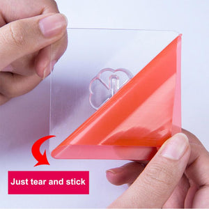 (8 Pack) Transparent Super Suction Wall Hooks