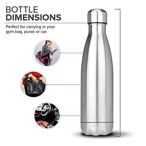 Image of 750ml Sports Wall Water Bottle Simple Non Insulated Stainless Steel