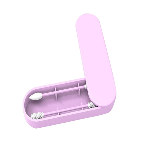 Image of 2Pcs Reusable Cotton Swab Ear Cleaning Cosmetic Silicone Buds