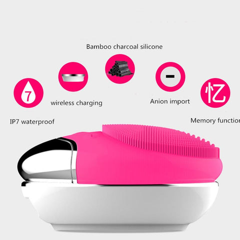 Image of Wireless Silicone Facial Cleansing Massage Brush