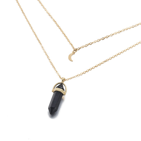 Image of Hexagonal Column Quartz Necklaces Pendant