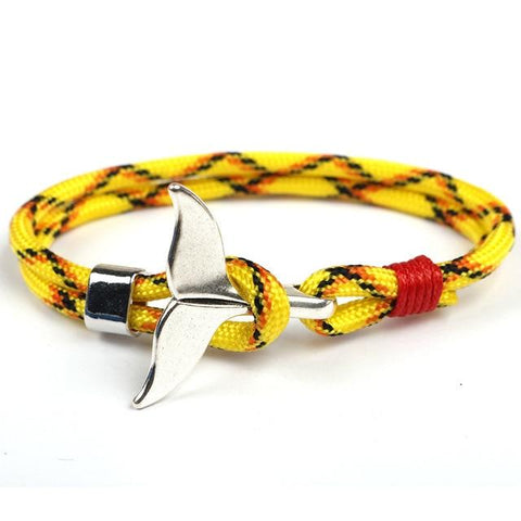 Image of Paracord Whale Tail Hope Bracelet
