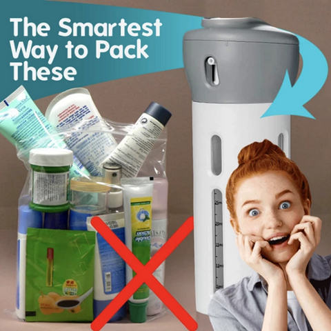 Image of 4-in-1 Lotion Shampoo Gel Travel Dispenser