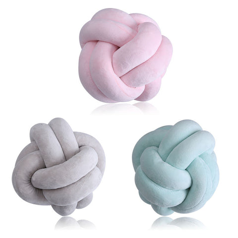 Image of Handmade Knot Ball Pillow