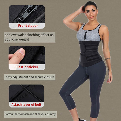 Image of Neoprene Waist Trainer Body Shaper Slimming Wrap Belt Sauna Waist Trainer