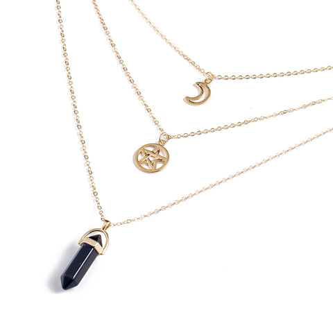 Image of Hexagonal Column Quartz Necklaces Pendant