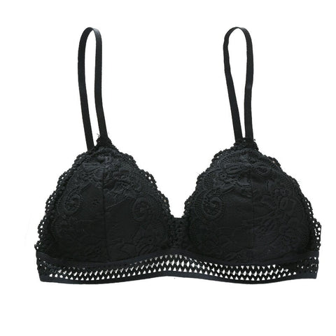 Image of Sexy Deep V Lace Bra Wireless