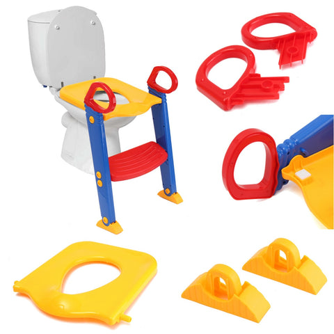 Image of KIDS POTTY TRAINING SEAT WITH STEP STOOL LADDER