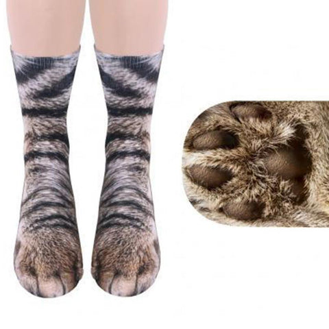 Image of Animal paw crew socks