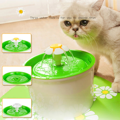 Image of 1.6L Flower Style Pet Water Drinking Fountain