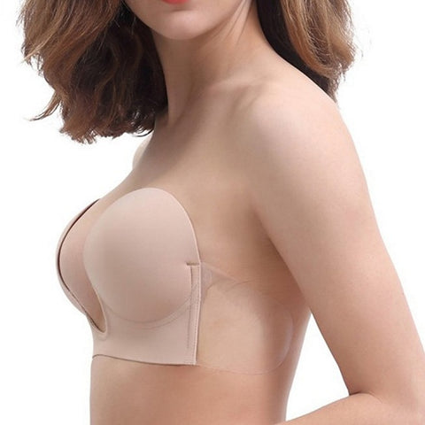 Image of Invisible Backless Adhesive Push Up Bra