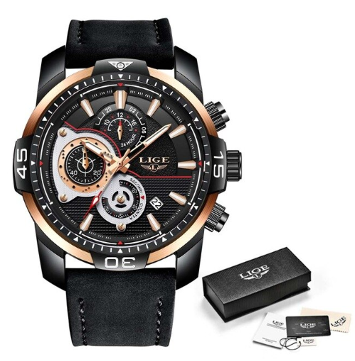 Waterproof Men's Gold Watch
