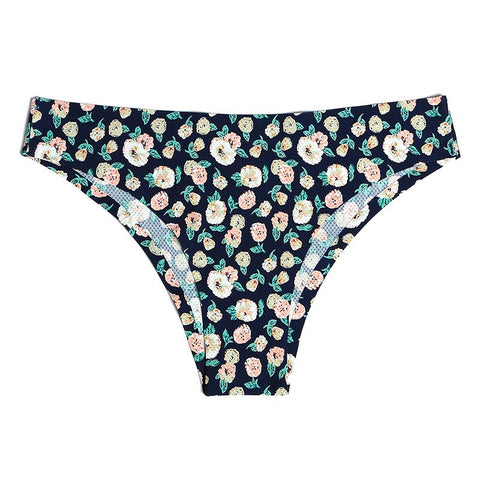 Image of Print Mesh Breathable Seamless Panties Underwear Sexy Thongs