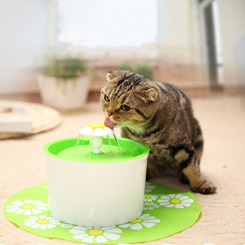 1.6L Flower Style Pet Water Drinking Fountain
