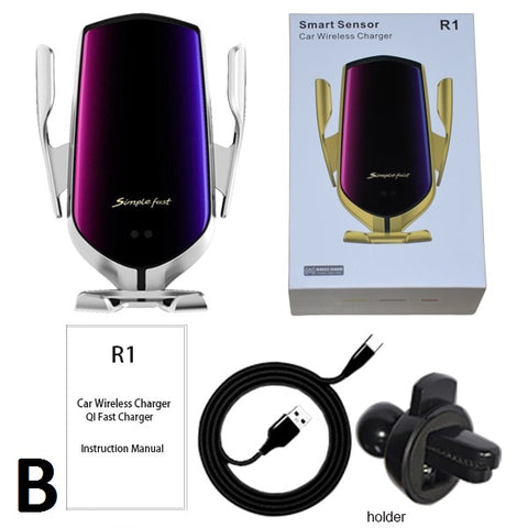 Image of 360 Rotation QI Silicone Pad Wireless Fast Car Charger Wireless Car Phone Holder