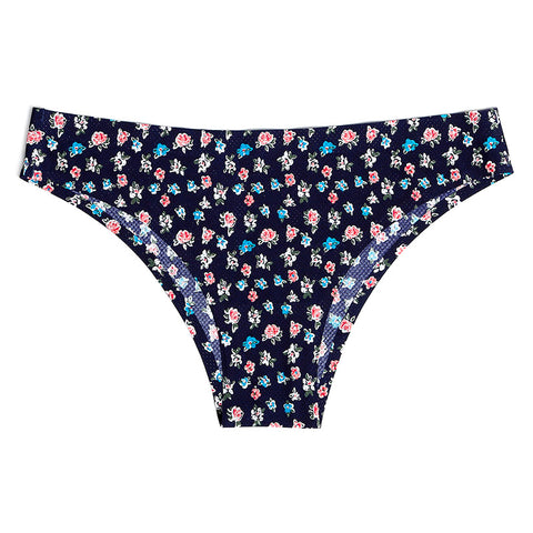 Image of Print Mesh Breathable Seamless Panties Underwear Sexy Thongs