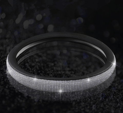 Image of SWAROVSKI CRYSTAL STEERING WHEEL COVER
