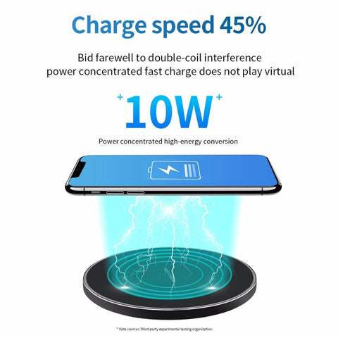 Image of Fast Wireless Charger For Samsung Galaxy S10 S9/S9+ S8 Note 9 USB Qi Charging Pad for iPhone 11 Pro XS Max XR X 8 Plus