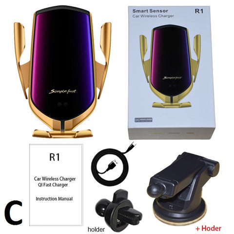 Image of 360 Rotation QI Silicone Pad Wireless Fast Car Charger Wireless Car Phone Holder