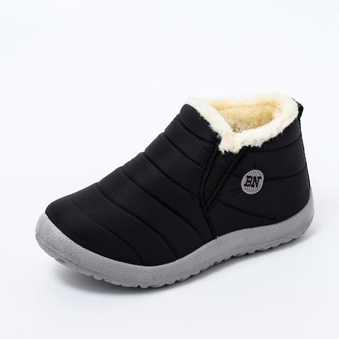 Image of Winter Female Slip On Flat Casual Shoes Waterproof