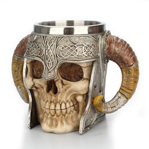 Image of Viking Skull Stainless Steel Mug