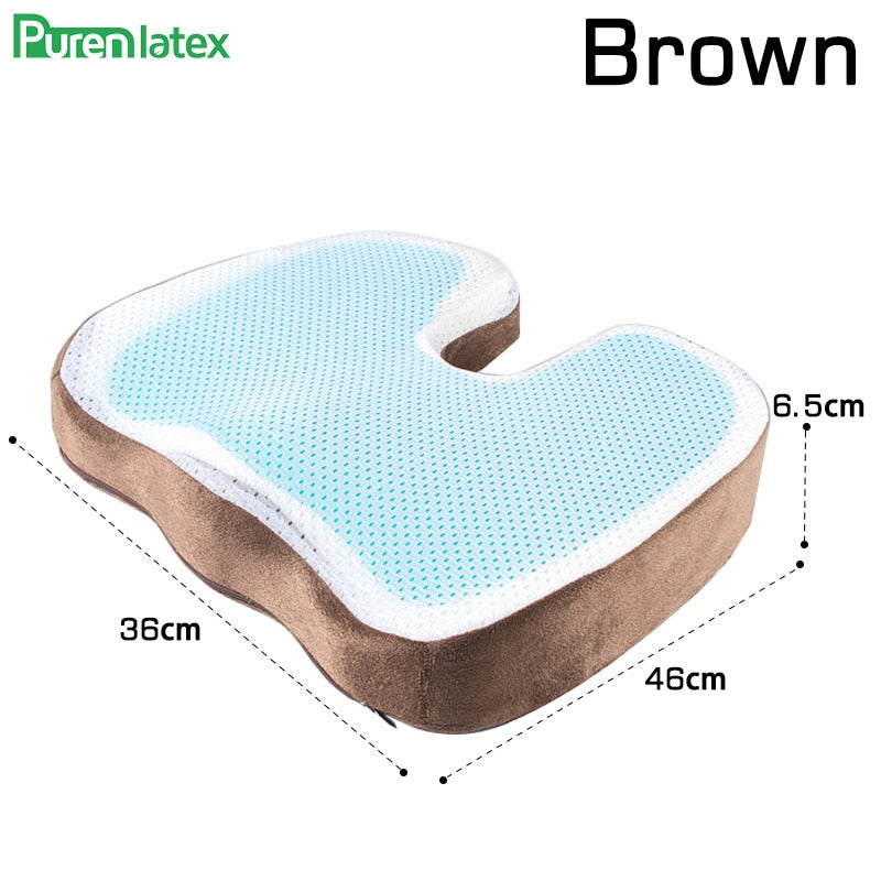 PurenLatex 46*36 U Shape Silicone Gel Cushion Memory Foam Pillow