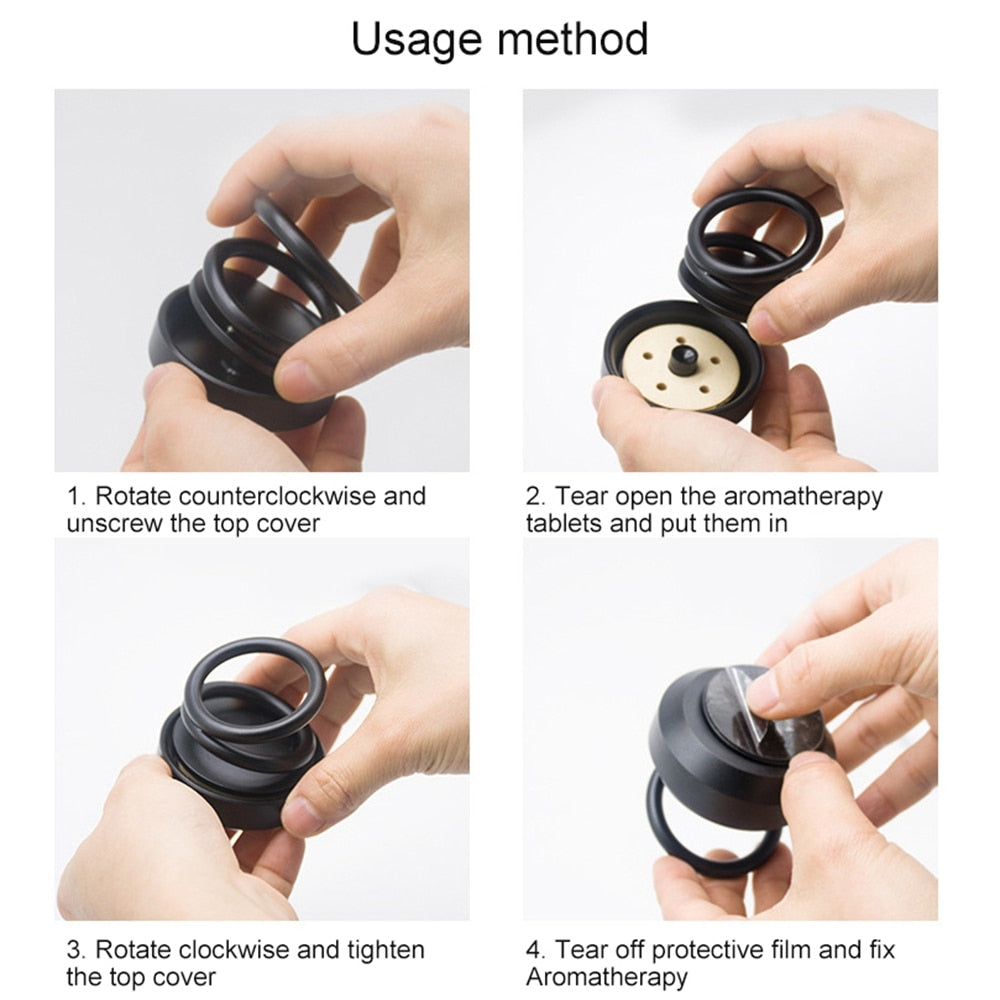 Double Ring Rotating Car Freshener