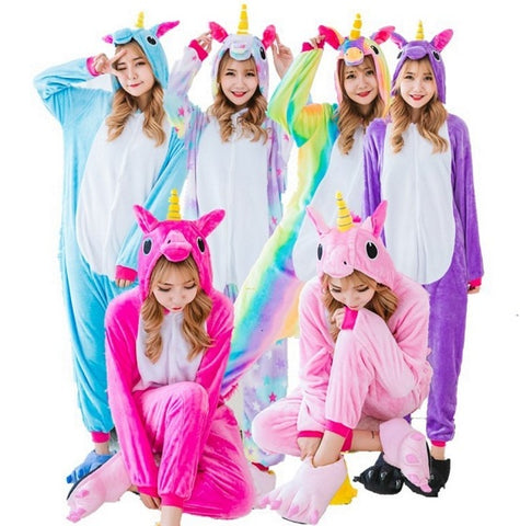 Image of MAGICAL STARRY PURPLE & RAINBOW COLOR UNICORN ONESIE