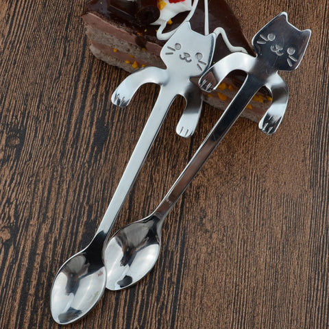 Image of STAINLESS STEEL CAT TEASPOONS