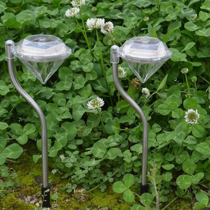 4PCS DIAMOND SOLAR GARDEN LIGHTS