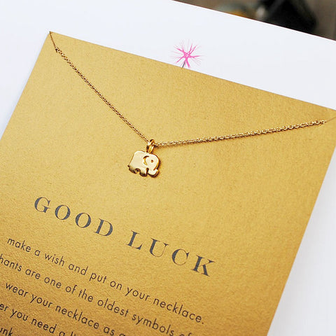 Image of Good Luck Elephant Pendant Necklace