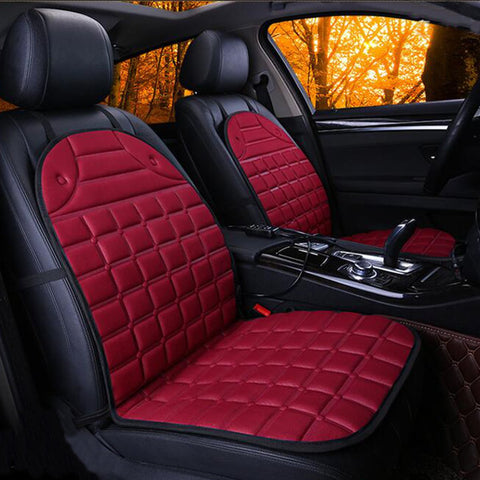 Image of 2Pcs In 1 Fast Heated & Adjustable Black/Grey/Blue/Red Car Electric Heated Seat Car