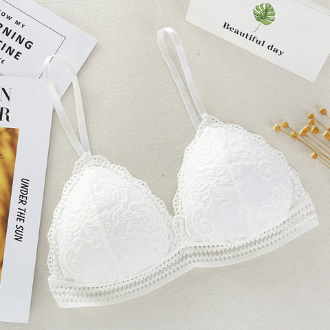 Image of Sexy Deep V Lace Bra Wireless