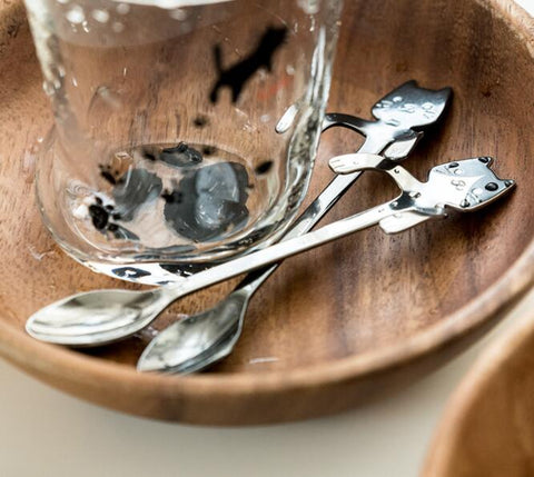 Image of STAINLESS STEEL CAT TEASPOONS
