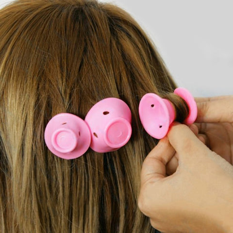 Image of Set of 10 Silicone Hair Curlers