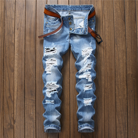 Image of Santa Monica Ripped Washed Premium Denim