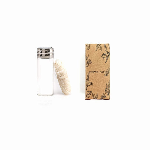 Image of Natural bamboo fiber with activated charcoal dental floss